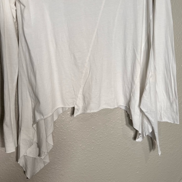 TYSA Long Sleeve White Asymmetrical Y2K Fairy Top - Picture 5 of 9